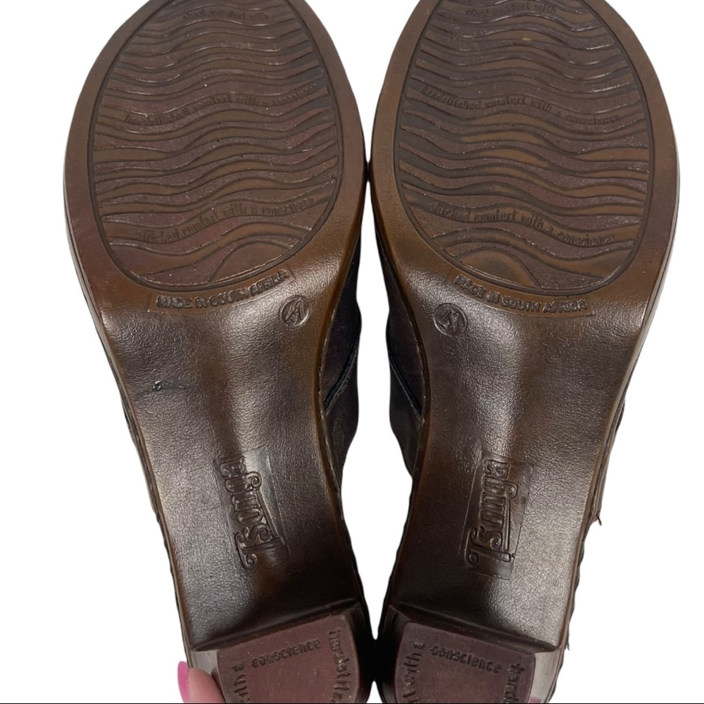 Tsonga Bronze Mules Heels With Accents Size 41 - Picture 7 of 8